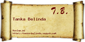 Tanka Belinda névjegykártya